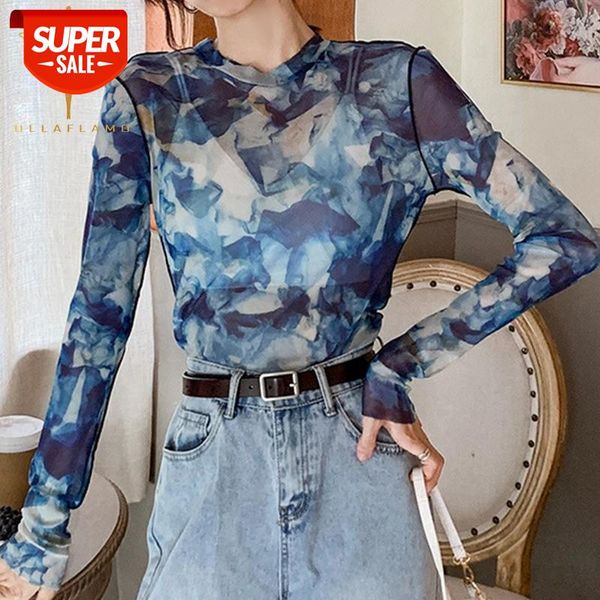 uneven smudged mesh long-sleeved t shirt see-through lace casual bottoming shirt street style round neck slim blue t-shirt #mc3c, White
uneven smudged mesh long-sleeved t shirt see-through lace casual bottoming shirt street style round neck slim blue t-shirt #mc3c, White
