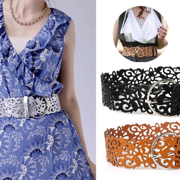 belts ladies womens hollow wide buckle waist belt leather dress waistband, Black;brown
belts ladies womens hollow wide buckle waist belt leather dress waistband, Black;brown