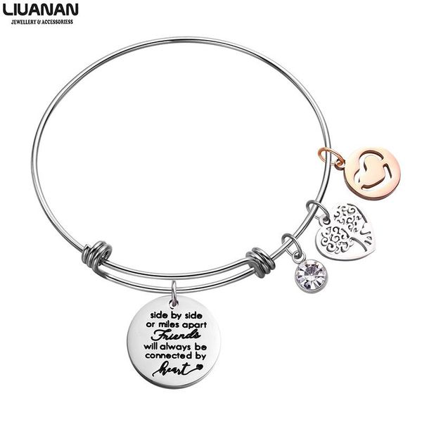 charm bracelets silver color trendy wire bangle friendship friend bracelet pendant jewelry gift for women, Golden;silver
charm bracelets silver color trendy wire bangle friendship friend bracelet pendant jewelry gift for women, Golden;silver