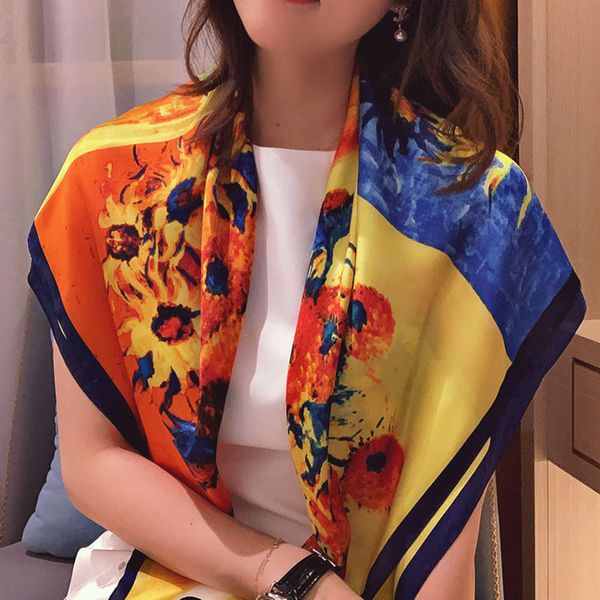 designer 90cm simulation silk upgrade brocade satin large square scarf women's spring and autumn winter shawl, Blue;black
designer 90cm simulation silk upgrade brocade satin large square scarf women's spring and autumn winter shawl, Blue;black