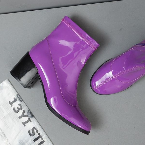 boots ins women ankle plus size 22-25.5 cm feet length for patent leather microfiber female shoes fashion, Black
boots ins women ankle plus size 22-25.5 cm feet length for patent leather microfiber female shoes fashion, Black