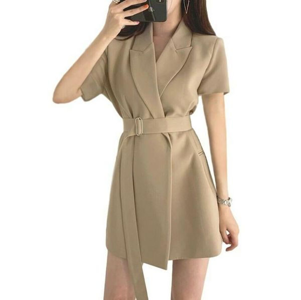 women's suits & blazers women designer belt suit collar blazer dress mid long short sleeve party coats slim fit korean styles 2021, White;black
women's suits & blazers women designer belt suit collar blazer dress mid long short sleeve party coats slim fit korean styles 2021, White;black