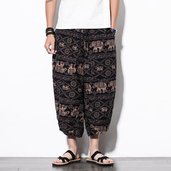 men's pants summer men streetwear casual harem man's flax wide leg joggers loose male hip hop trousers clothing, Black
men's pants summer men streetwear casual harem man's flax wide leg joggers loose male hip hop trousers clothing, Black