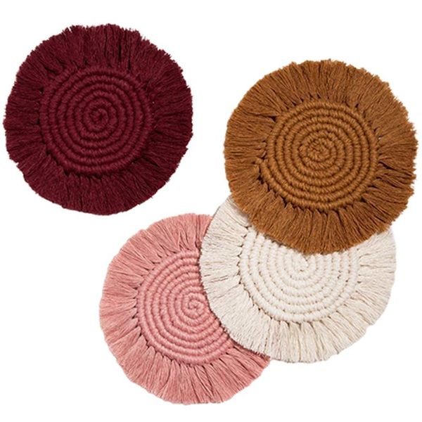 mats & pads macrame coasters woven boho handmade absorbent placemats, for desk table kitchen dining room drink picnic set of 4
mats & pads macrame coasters woven boho handmade absorbent placemats, for desk table kitchen dining room drink picnic set of 4