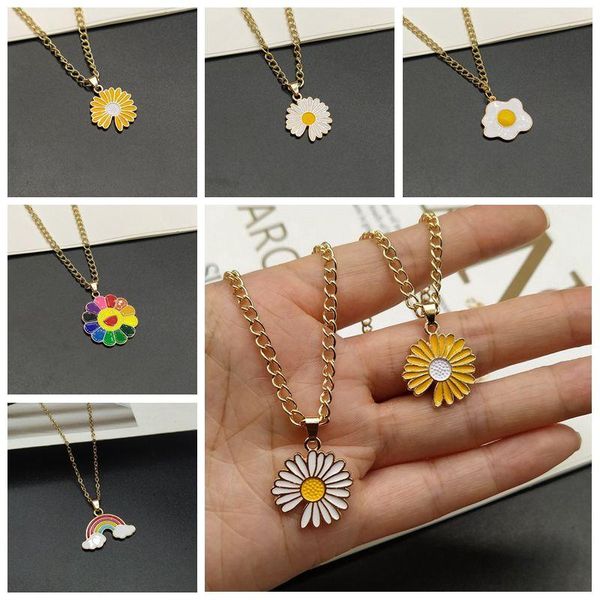 chains mc choker fashion sunflower/rainbow for women pendant chain gift party collares clavicle necklace accessories jewelry, Silver
chains mc choker fashion sunflower/rainbow for women pendant chain gift party collares clavicle necklace accessories jewelry, Silver