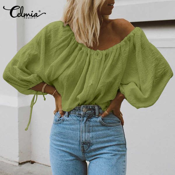 women's blouses & shirts blouses casual loose textured celmia women solid lace-up drawstring 3/4 puff sleeve blouse fashion party blus, White
women's blouses & shirts blouses casual loose textured celmia women solid lace-up drawstring 3/4 puff sleeve blouse fashion party blus, White