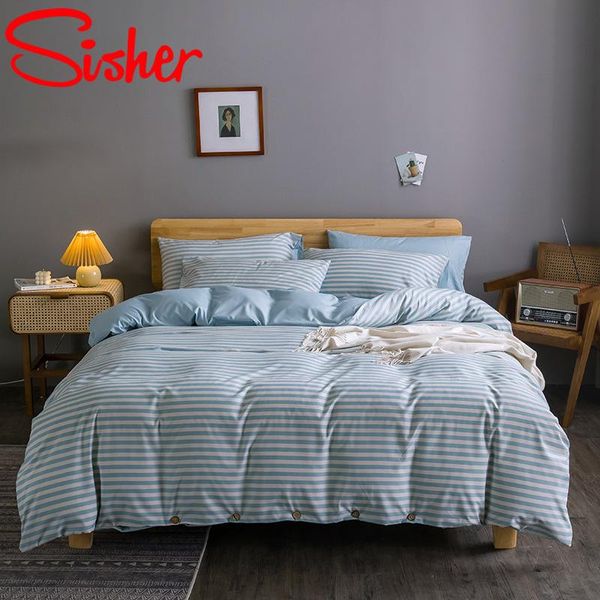 bedding sets modern nordic set size light blue stripe printed bed linen sheet bedclothes single double home duvet cover
bedding sets modern nordic set size light blue stripe printed bed linen sheet bedclothes single double home duvet cover