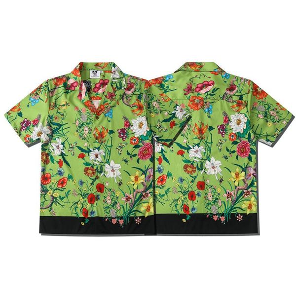 men's casual shirts spring and summer women's youth couple trendy brand plant pattern digital printing loose lapels short-sleeved, White;black
men's casual shirts spring and summer women's youth couple trendy brand plant pattern digital printing loose lapels short-sleeved, White;black