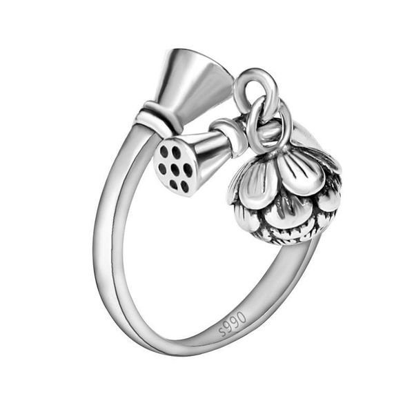 cluster rings lotus bell silver retro korean version of the hipster exaggerated charm open buckle adjustable women's ring, Golden;silver
cluster rings lotus bell silver retro korean version of the hipster exaggerated charm open buckle adjustable women's ring, Golden;silver