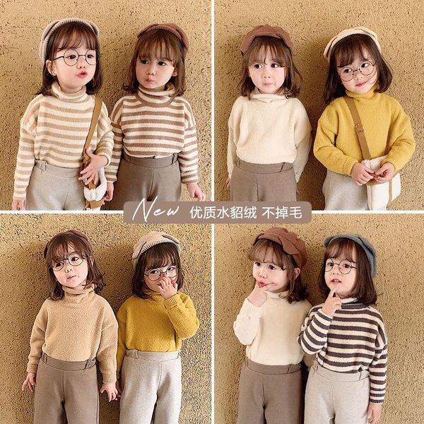pullover 2021 korea winter autumn boys' girls sweater stripe solid korean baby t-shirt thickening trend sweaters toddler clothing, Blue
pullover 2021 korea winter autumn boys' girls sweater stripe solid korean baby t-shirt thickening trend sweaters toddler clothing, Blue