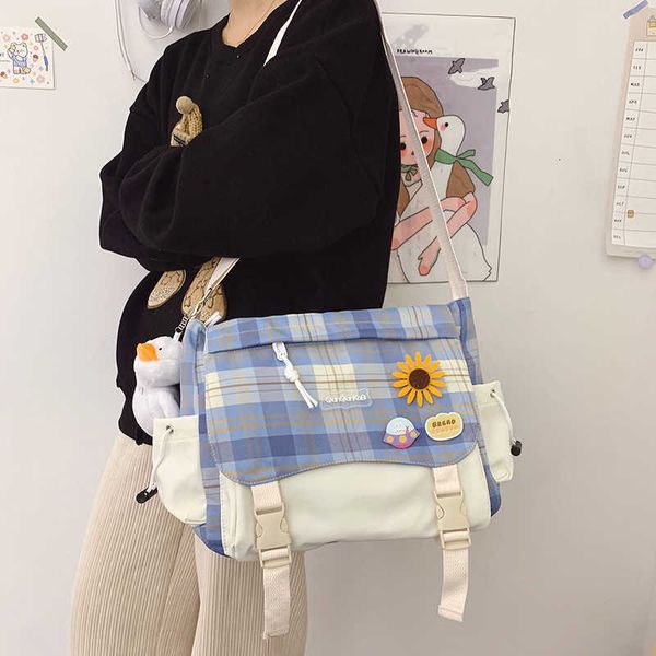 mori's lattice shoulder women 2021 korean ins girls' msenger bag for students' class
mori's lattice shoulder women 2021 korean ins girls' msenger bag for students' class