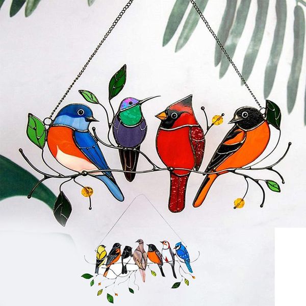 decorative objects & figurines acrylic multicolor birds-on-a-wire window panel hanging ornaments home decor
decorative objects & figurines acrylic multicolor birds-on-a-wire window panel hanging ornaments home decor