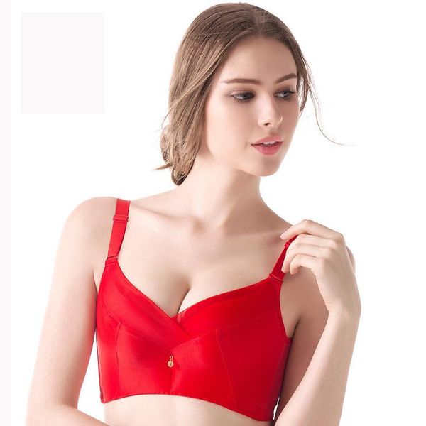 bras luxury noble bra silk women lace seamless underwear without rims gather adjustable shou fu ru, Red;black
bras luxury noble bra silk women lace seamless underwear without rims gather adjustable shou fu ru, Red;black