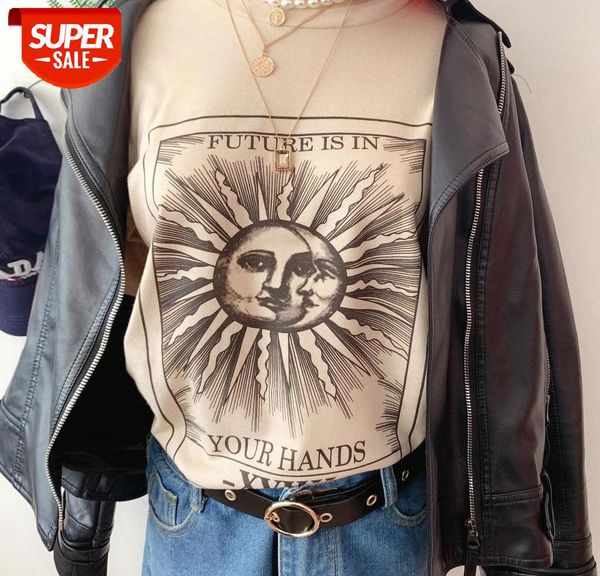 sunfiz hjn the future is in your hands sun and moon print beige t-shirt vintage fashion grunge style tee street style #hq7r, White
sunfiz hjn the future is in your hands sun and moon print beige t-shirt vintage fashion grunge style tee street style #hq7r, White
