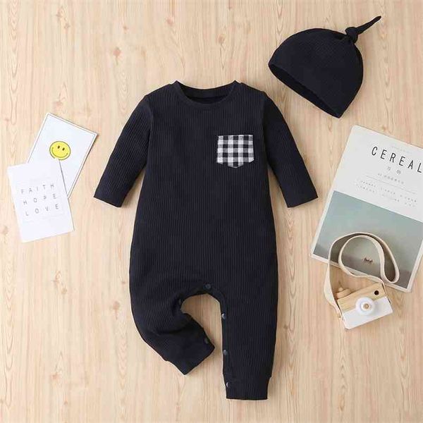 autumn style infant born baby romper long sleeve plaid pocket black hat cute jumpsuits cotton clothes outfits 210629, Blue
autumn style infant born baby romper long sleeve plaid pocket black hat cute jumpsuits cotton clothes outfits 210629, Blue