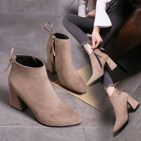 leather for women high-square pumps women's rubber 2021 spring botines boots mujer 698 d1kv, Black
leather for women high-square pumps women's rubber 2021 spring botines boots mujer 698 d1kv, Black