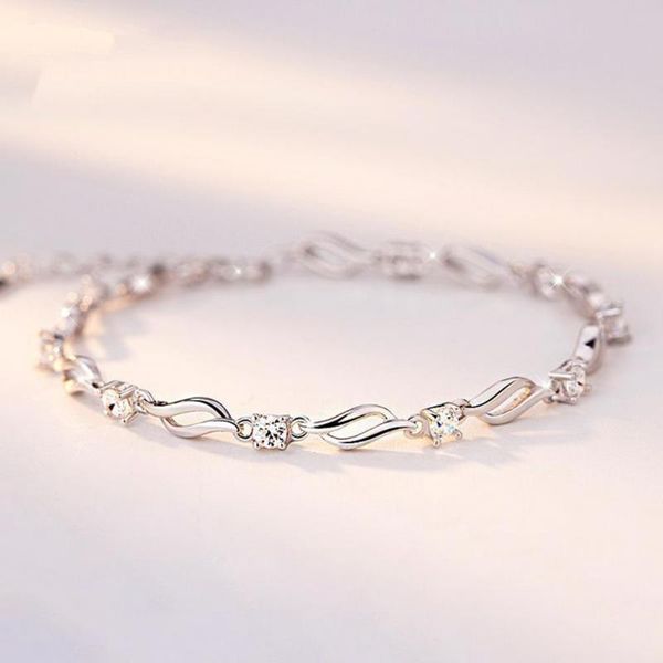 bangle bracelets adjustable rhinestone women chain fashion, Black