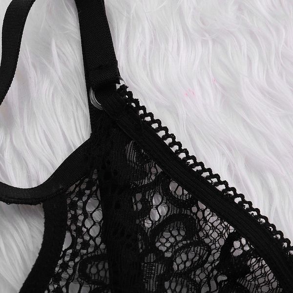 3pcs lingerie set bra g-string garter suit womens erotic lingerie lace set push up bra set lace underwear, Black
3pcs lingerie set bra g-string garter suit womens erotic lingerie lace set push up bra set lace underwear, Black