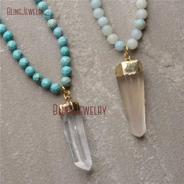 pendant necklaces boho jewelry long stone beads necklace clear quartz point nm22310, Silver
pendant necklaces boho jewelry long stone beads necklace clear quartz point nm22310, Silver