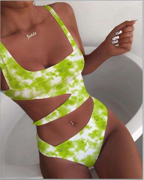 one-piece solid color chanshuang printed new bikini women's hollow out swimsuit bikini2020, White;black
one-piece solid color chanshuang printed new bikini women's hollow out swimsuit bikini2020, White;black