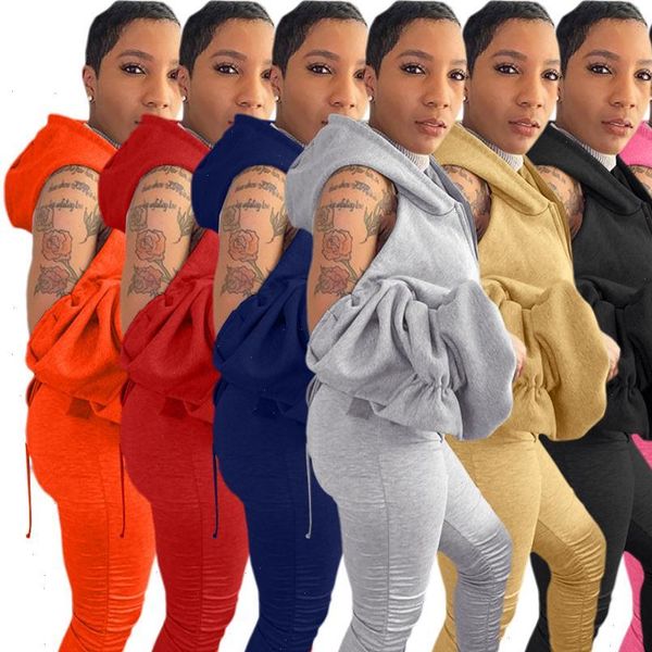 casual autumn and winter women two piece set hooded off shoulder backless pleated stacked pants joggers clothes for women, Gray
casual autumn and winter women two piece set hooded off shoulder backless pleated stacked pants joggers clothes for women, Gray