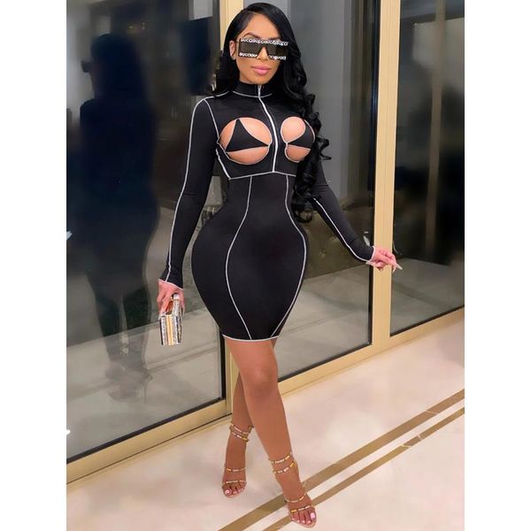 casual dresses hollow out long sleeve dress trendy club outfits for women solid color knit bodycon mini zipper style, Black;gray
casual dresses hollow out long sleeve dress trendy club outfits for women solid color knit bodycon mini zipper style, Black;gray