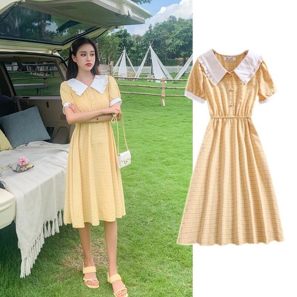 maternity dresses summer sweet yellow nursing clothes short sleeve turn-down collar lactation dress fashion breastfeeding plaid, White
maternity dresses summer sweet yellow nursing clothes short sleeve turn-down collar lactation dress fashion breastfeeding plaid, White