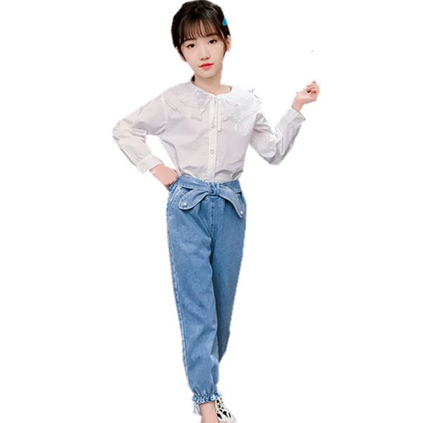 2021 new put clothes on + bow jeans children sweater spring sports suits for girls 6 8 10-12 14y ufq9, White
2021 new put clothes on + bow jeans children sweater spring sports suits for girls 6 8 10-12 14y ufq9, White