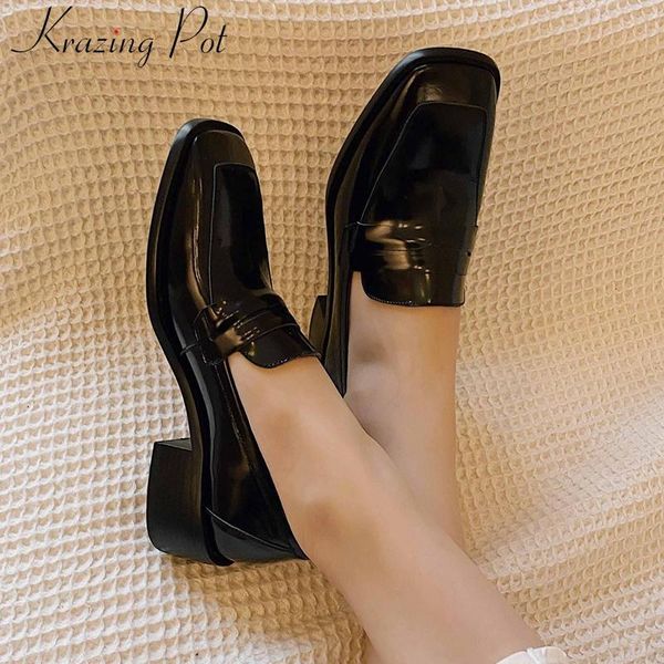 dress shoes krazing pot full grain leather slip on loafers breathable square toe med heels fashion women solid classic basic pumps l0a, Black
dress shoes krazing pot full grain leather slip on loafers breathable square toe med heels fashion women solid classic basic pumps l0a, Black