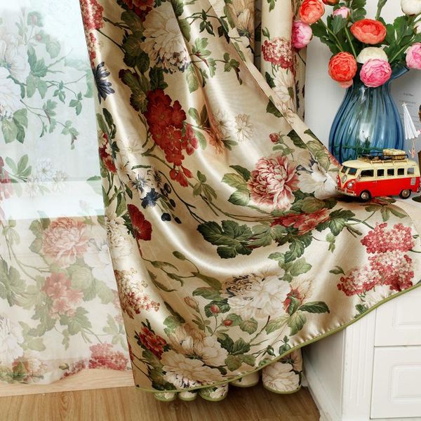 curtain & drapes pastoral style blackout curtains floral print drape printed tulle faux linen for living room decorative panels #35
curtain & drapes pastoral style blackout curtains floral print drape printed tulle faux linen for living room decorative panels #35