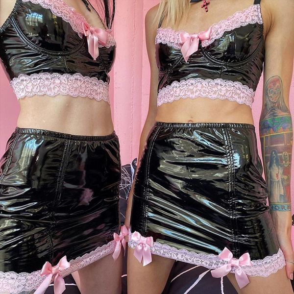 muyogrt pink lace women camis faux leather pu crop harajuku punk sleeveless y2k cami tees fashion bow gothic, White
muyogrt pink lace women camis faux leather pu crop harajuku punk sleeveless y2k cami tees fashion bow gothic, White
