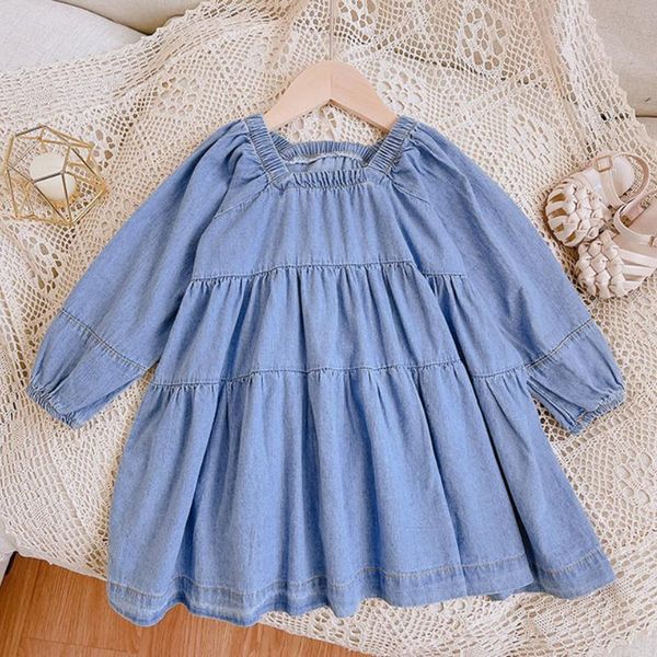 girl's dresses wlg girls cute spring fall denim blue ruffle long sleeve dress baby girl princess clothes for 2-8 years, Red;yellow
girl's dresses wlg girls cute spring fall denim blue ruffle long sleeve dress baby girl princess clothes for 2-8 years, Red;yellow