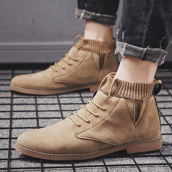 fashion autumn pointed men martin boots comfort flat slip on ankle boots men high socks suede casual shoes hombres botas
fashion autumn pointed men martin boots comfort flat slip on ankle boots men high socks suede casual shoes hombres botas