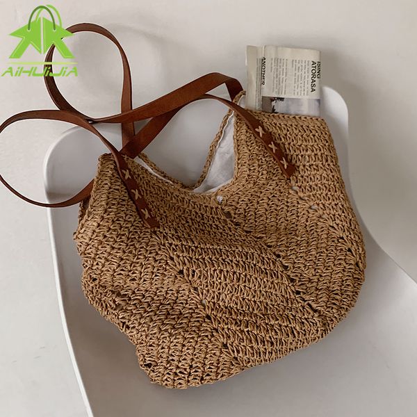 luxury designer hand-woven womens shoulder handbag bohemian summer straw beach tote bag travel shopper weaving shopping bags
luxury designer hand-woven womens shoulder handbag bohemian summer straw beach tote bag travel shopper weaving shopping bags