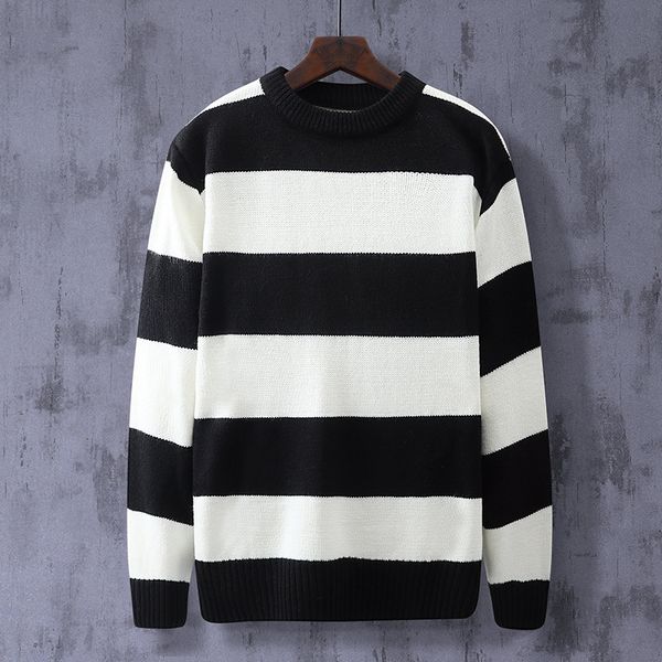 2021 new japanese crew neck sweater for men's winter thickened large loose youth casual trendy striped 1-50 8hox, Black
2021 new japanese crew neck sweater for men's winter thickened large loose youth casual trendy striped 1-50 8hox, Black