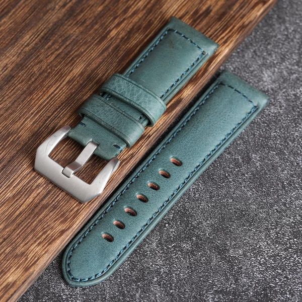 watch bands handmade dark blue leather watchband 24mm retro fit pam111 441 first layer italian strap, Black;brown
watch bands handmade dark blue leather watchband 24mm retro fit pam111 441 first layer italian strap, Black;brown