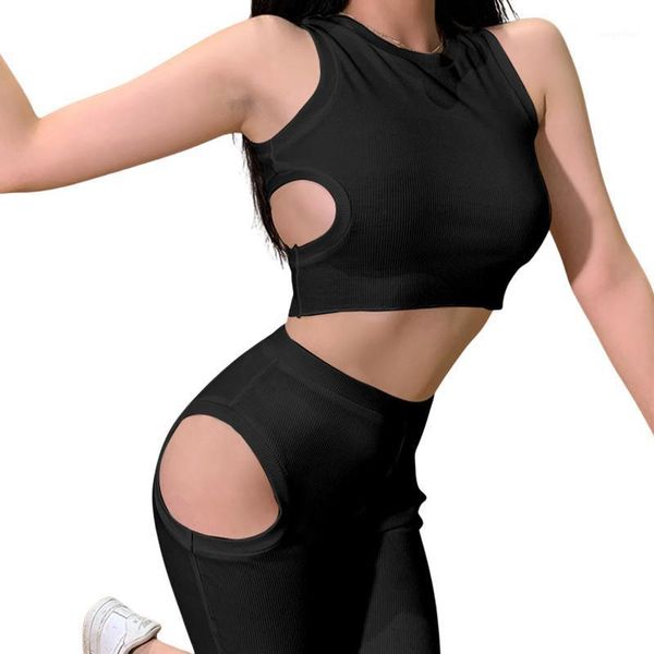 women's tracksuits summer style personality design women two-piece clothing sleeveless hollow rib knit short vest + shorts casual suit, Gray
women's tracksuits summer style personality design women two-piece clothing sleeveless hollow rib knit short vest + shorts casual suit, Gray