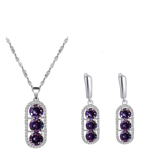 earrings & necklace purple round sterling silver plated zircon pendant jewelry fashion anniversary set js841
earrings & necklace purple round sterling silver plated zircon pendant jewelry fashion anniversary set js841