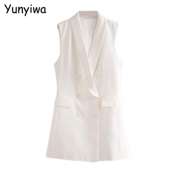women's vests 2021 women white waistcoat vest coat office ladies sleeveless blazer double breasted je207, Black;white 
women's vests 2021 women white waistcoat vest coat office ladies sleeveless blazer double breasted je207, Black;white
