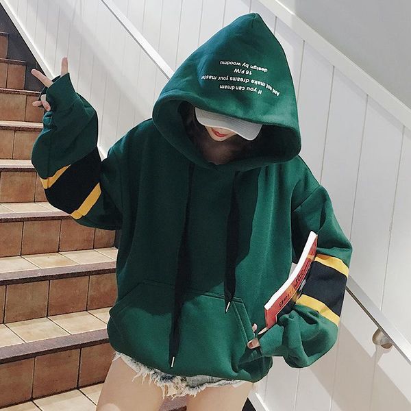 women's hoodies & sweatshirts korean clash color patchwork hat tie fleece heavy hoodie jacket women clothes for teens fashion, Black
women's hoodies & sweatshirts korean clash color patchwork hat tie fleece heavy hoodie jacket women clothes for teens fashion, Black