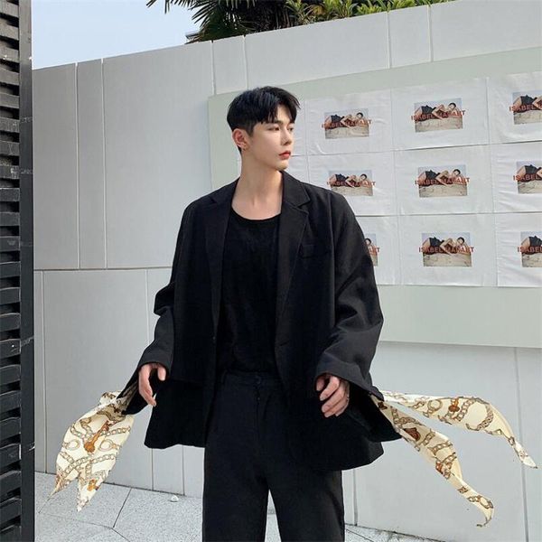 men's suits & blazers designer fashion suit jacket men 2021 spring original korean style basic accessories ribbon label singer stage lo, White;black
men's suits & blazers designer fashion suit jacket men 2021 spring original korean style basic accessories ribbon label singer stage lo, White;black