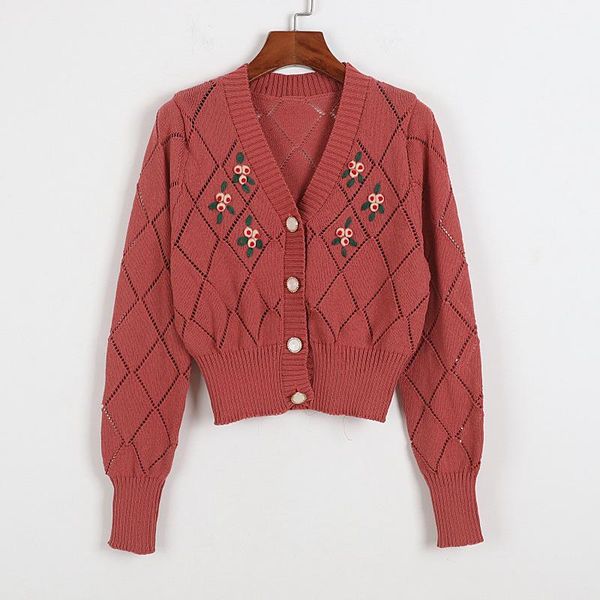 women's knits & tees korean printed knitted sweater cardigan jacket retro hollow floral embroidery short long sleeve top, White
women's knits & tees korean printed knitted sweater cardigan jacket retro hollow floral embroidery short long sleeve top, White