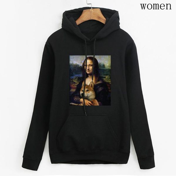 women's hoodies & sweatshirts mona lisa and dog hooded ladies long sleeve harajuku standard clothes woman's cotton polyester 2021, Black
women's hoodies & sweatshirts mona lisa and dog hooded ladies long sleeve harajuku standard clothes woman's cotton polyester 2021, Black