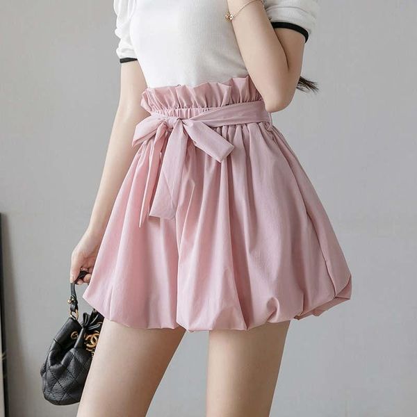 women's shorts pink white wide leg women fashion high waist casual lace up summer loose korean sweet girls feminino c7588, White;black
women's shorts pink white wide leg women fashion high waist casual lace up summer loose korean sweet girls feminino c7588, White;black