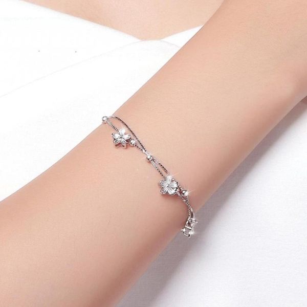 charm bracelets korean fashion bracelet silver plated bangle double lines with daisy flowers for women girlfriend gift jewelry h183, Golden;silver
charm bracelets korean fashion bracelet silver plated bangle double lines with daisy flowers for women girlfriend gift jewelry h183, Golden;silver