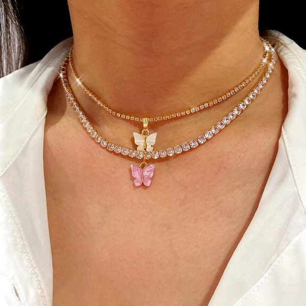 chokers cute butterfly pendant necklace gold silver color cubic zirconia choker women birthday party fashion charm jewelry gift, Golden;silver
chokers cute butterfly pendant necklace gold silver color cubic zirconia choker women birthday party fashion charm jewelry gift, Golden;silver