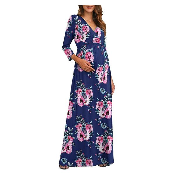 maternity dress pregnancy women floral dresses 3/4 sleeve v-neck maxi wrap long dress comfortable pregnancy clothes, White
maternity dress pregnancy women floral dresses 3/4 sleeve v-neck maxi wrap long dress comfortable pregnancy clothes, White