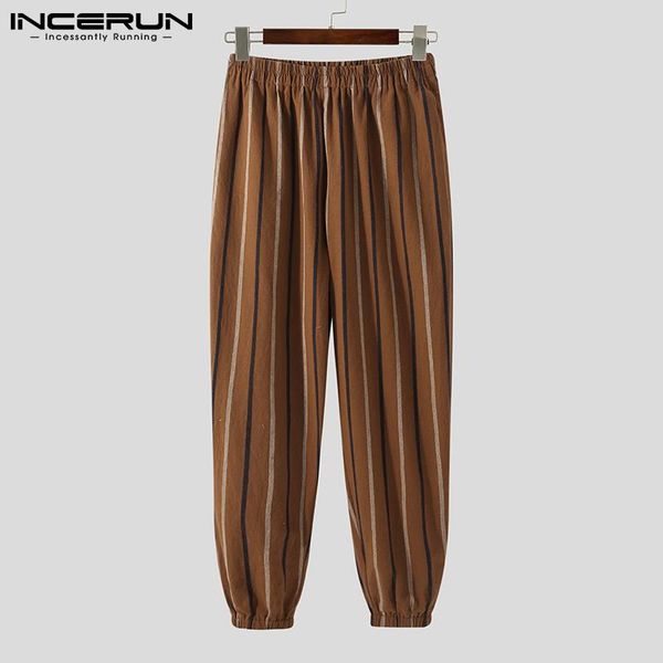 men's pants incerun men harem striped joggers elastic waist streetwear cotton loose casual trousers vintage leisure pantalon 2021, Black
men's pants incerun men harem striped joggers elastic waist streetwear cotton loose casual trousers vintage leisure pantalon 2021, Black