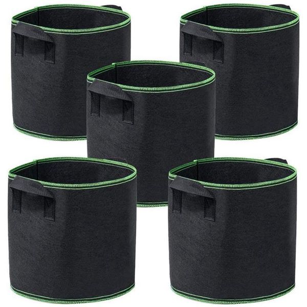 planters & pots 5-pack grow bags 1 gallon aeration fabric container with handles 
planters & pots 5-pack grow bags 1 gallon aeration fabric container with handles