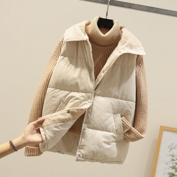 women's vests women winter vest waistcoat short autumn 2021 fur one-piece outer wear lamb velvet jacket, Black;white
women's vests women winter vest waistcoat short autumn 2021 fur one-piece outer wear lamb velvet jacket, Black;white